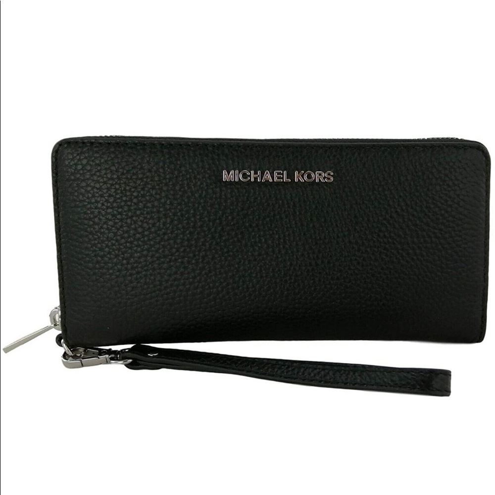 Michael Kors Leather Continental Wristlet